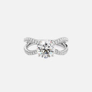 The Zara Round Pave Moissanite Ring - KNT - Engagement Rings, Wedding Bands & Fine Jewelry