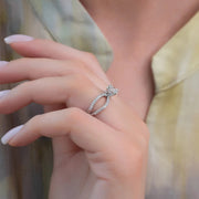 The Zara Round Pave Moissanite Ring - KNT - Engagement Rings, Wedding Bands & Fine Jewelry