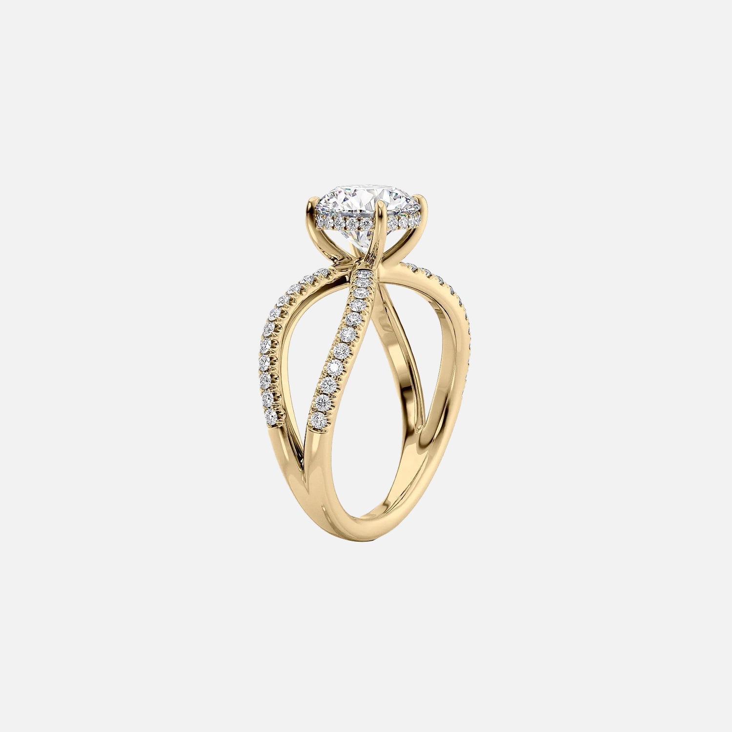  The Zoey Cushion Moissanite Ring 14k Yellow Gold 002