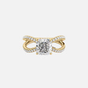  The Zoey Cushion Moissanite Ring 18k Yellow Gold 001