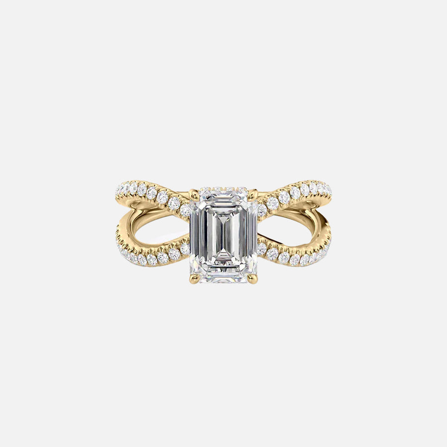 The Zoey Emerald Moissanite Ring_14k Yellow Gold_001.jpg