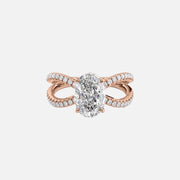 The Zoey Oval Lab Diamond Ring 14k Rose Gold 001