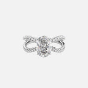  The Zoey Oval Lab Diamond Ring 14k White Gold 001
