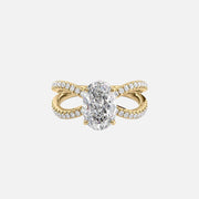  The Zoey Oval Moissanite Ring 18k Yellow Gold 001