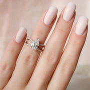  The Zoey Pear Moissanite Ring 14k Rose Gold 003