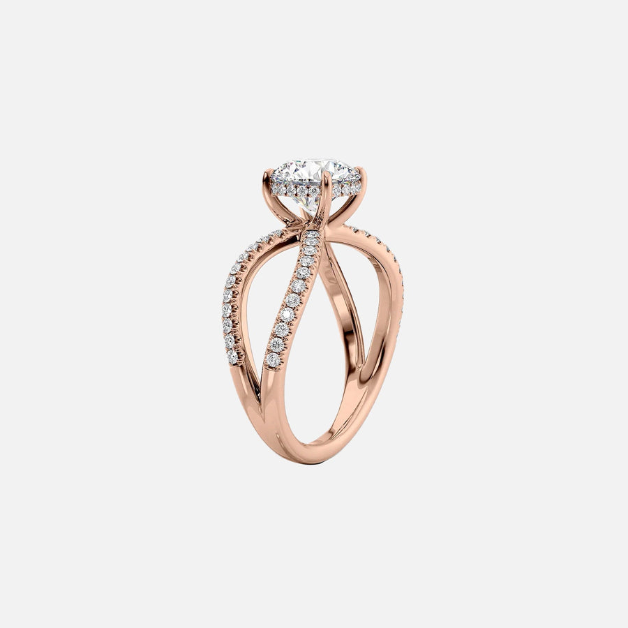 The Zoey Radiant Moissanite Ring 18k Rose Gold 002