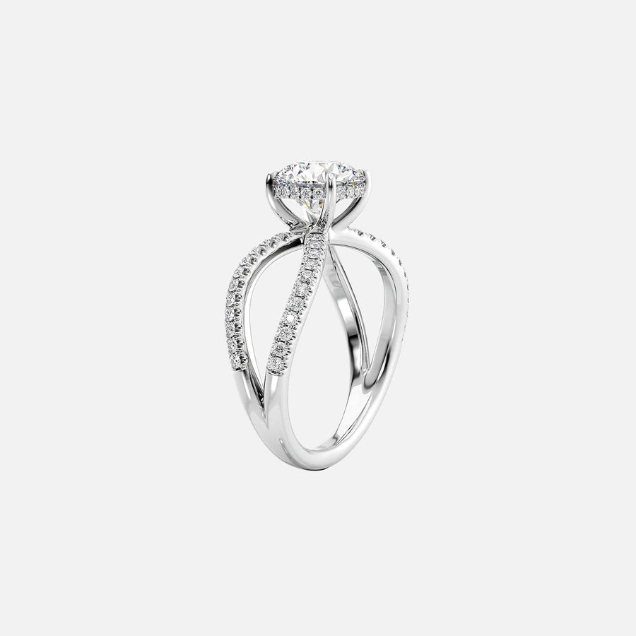  The Zoey Radiant Moissanite Ring 18k White Gold 002