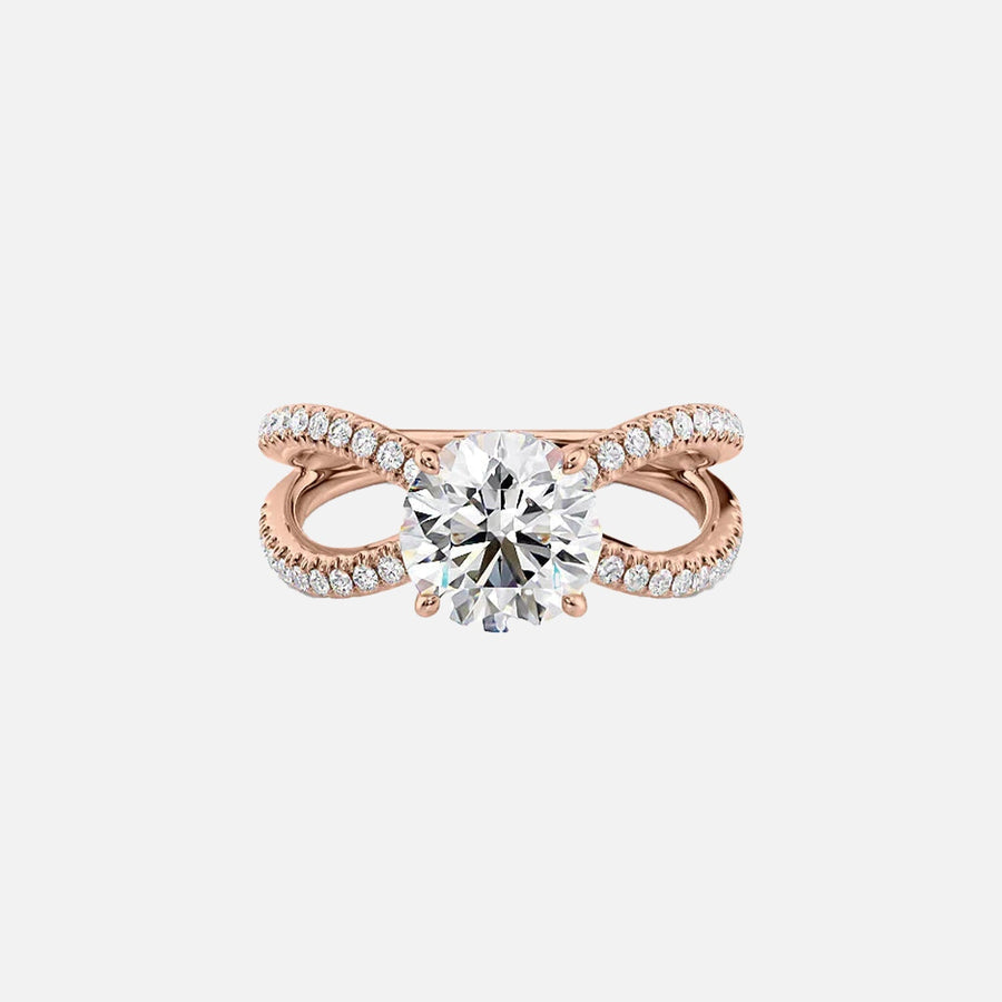  The Zoey Round Lab Diamond Ring 18k Rose Gold 001