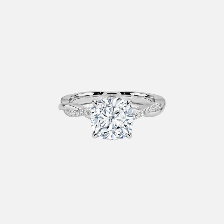 The Hidden Halo Twilight Cushion Pave Moissanite Ring - KNT - Engagement Rings, Wedding Bands & Fine Jewelry