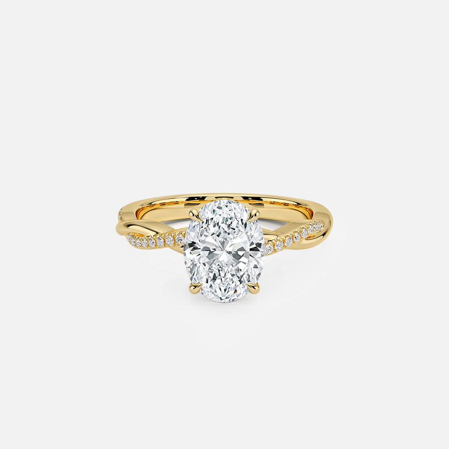 The Hidden Halo Twilight Oval Pave Moissanite Ring - KNT - Engagement Rings, Wedding Bands & Fine Jewelry