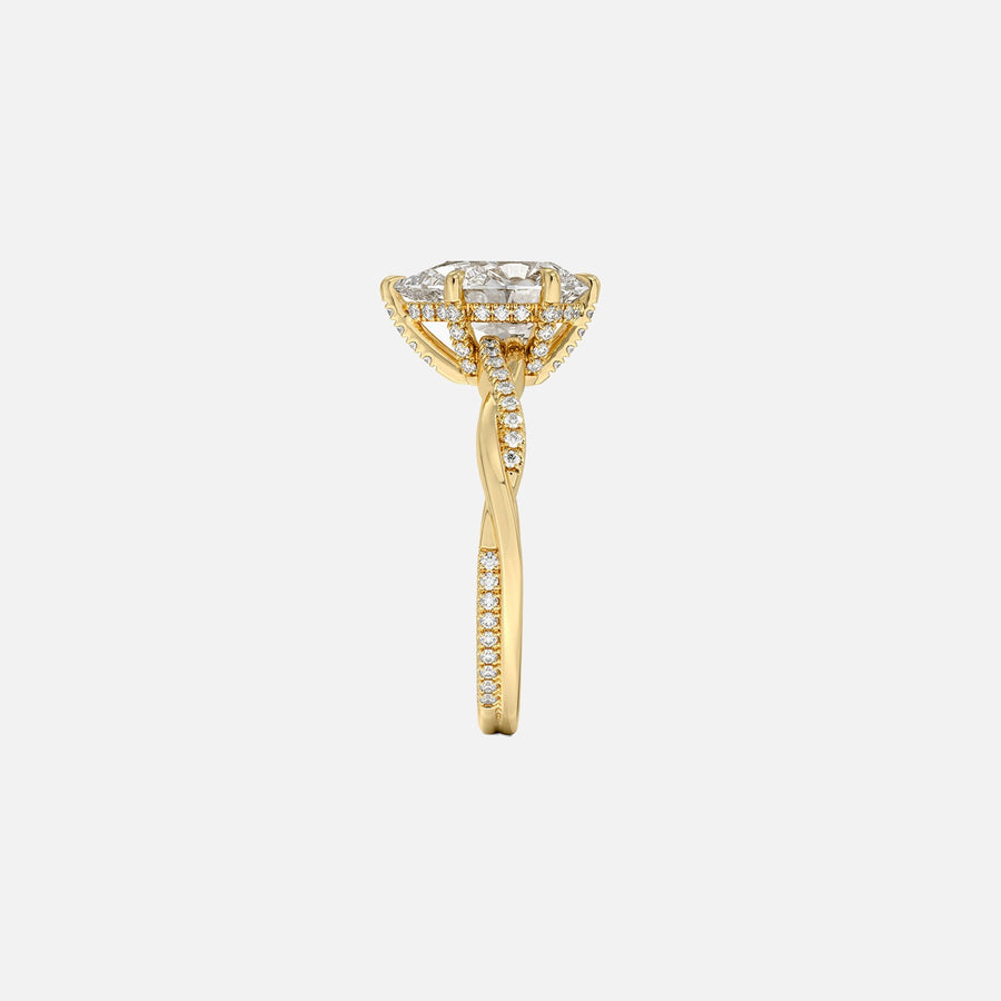 The Hidden Halo Twilight Pear Pave Moissanite Ring - KNT - Engagement Rings, Wedding Bands & Fine Jewelry