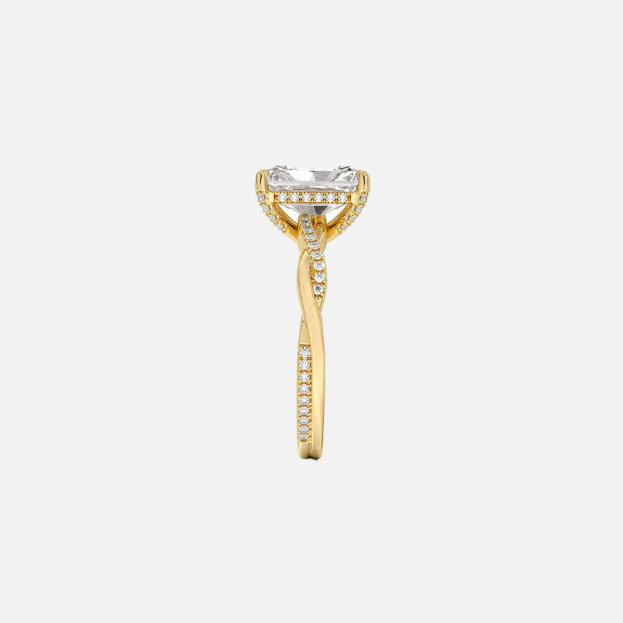 The Hidden Halo Twilight Radiant Pave Moissanite Ring - KNT - Engagement Rings, Wedding Bands & Fine Jewelry