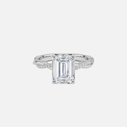 The Hidden Halo Twilight Emerald Pave Moissanite Ring - KNT - Engagement Rings, Wedding Bands & Fine Jewelry