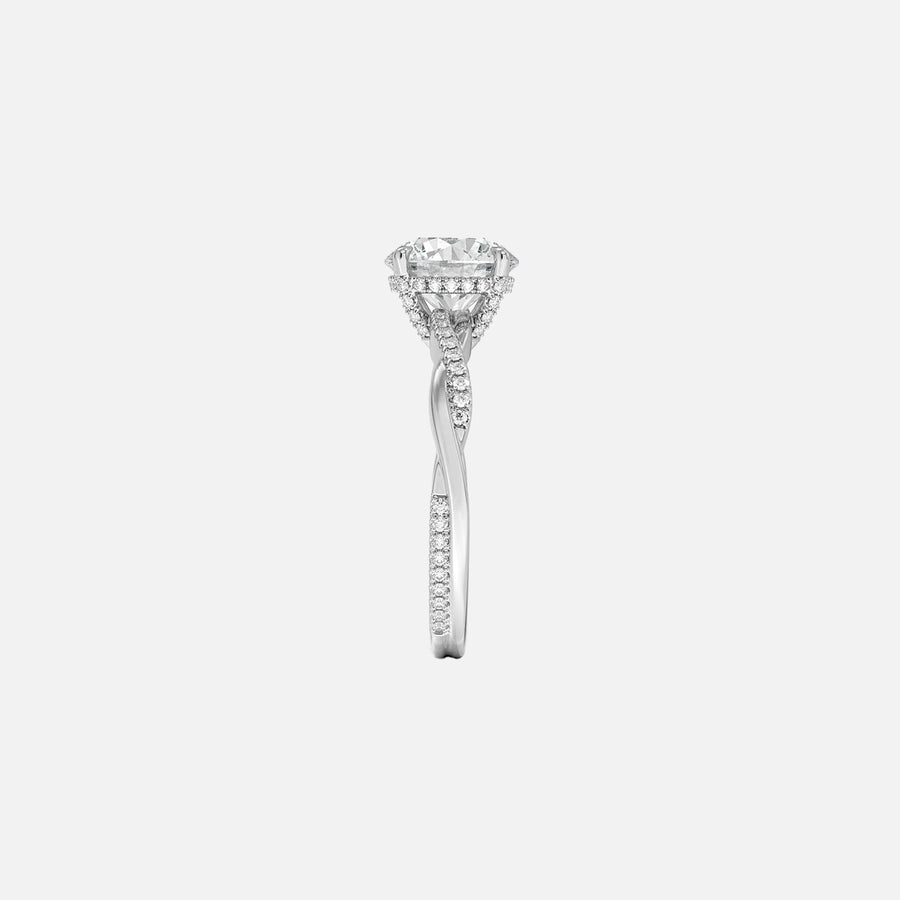 The Hidden Halo Twilight Round Pave Moissanite Ring - KNT - Engagement Rings, Wedding Bands & Fine Jewelry
