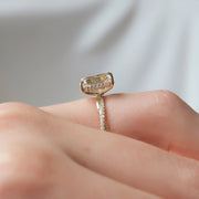 The Hidden Halo Twilight Emerald Pave Moissanite Ring - KNT - Engagement Rings, Wedding Bands & Fine Jewelry
