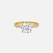 The Hidden Halo Twilight Round Pave Moissanite Ring - KNT - Engagement Rings, Wedding Bands & Fine Jewelry