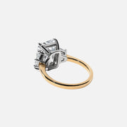 The Three stone Valencia Radiant Moissanite Ring - KNT - Engagement Rings, Wedding Bands & Fine Jewelry