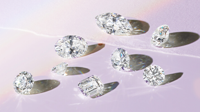 Moissanite vs Diamond Side by Side