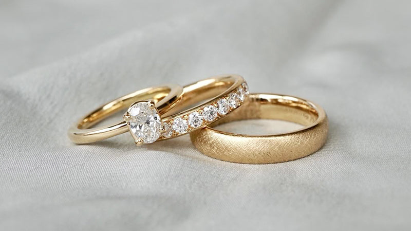lab created wedding ring sets