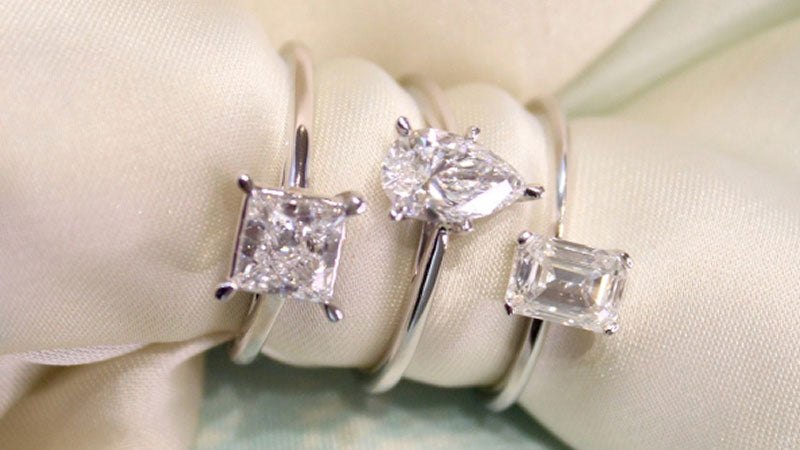 moissanite vs cubic zirconia side by side