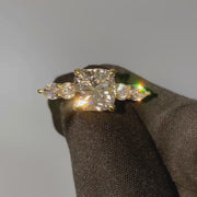 The Abigail Cushion Lab Diamond Ring