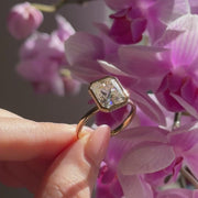 The Bezel Helena Radiant Solitaire Moissanite Ring