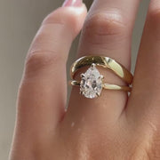 Pear Glamour Ring Set_14k Yellow Gold