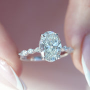 The Marquise & Round Lindsey Oval Lab Diamond Ring