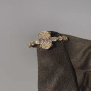 The Marquise & Round Lindsey Oval Lab Diamond Ring