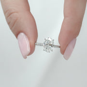 The Pave Kamellie Oval Lab Diamond Ring