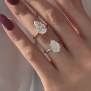 The Solitaire Becca Pear Moissanite Ring