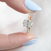The Marquise & Round Lindsey Oval Lab Diamond Ring