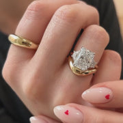 Radiant Valencia Ring Set_14k Yellow Gold