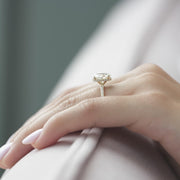 The Pave Alex Oval Moissanite Ring