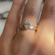 Oval Cassia Ring Stack_14k Yellow Gold