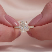 The Pave Kamellie Oval Lab Diamond Ring