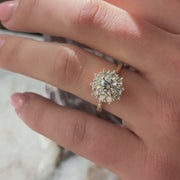 The Halo Eleanor Round Vintage Moissanite Ring