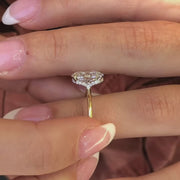 The Hidden Halo Sofia Oval Solitaire Moissanite Ring