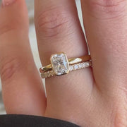 Radiant Helena Ring Set_14k Yellow Gold