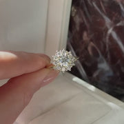 The Halo Eleanor Round Vintage Moissanite Ring