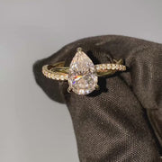 The Stacey Pear Moissanite Ring