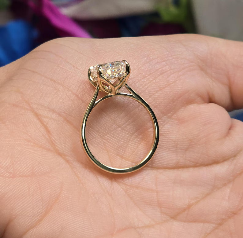 The Tulip Solitaire Oval Lab Diamond Ring