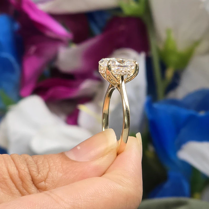 The Tulip Solitaire Oval Lab Diamond Ring