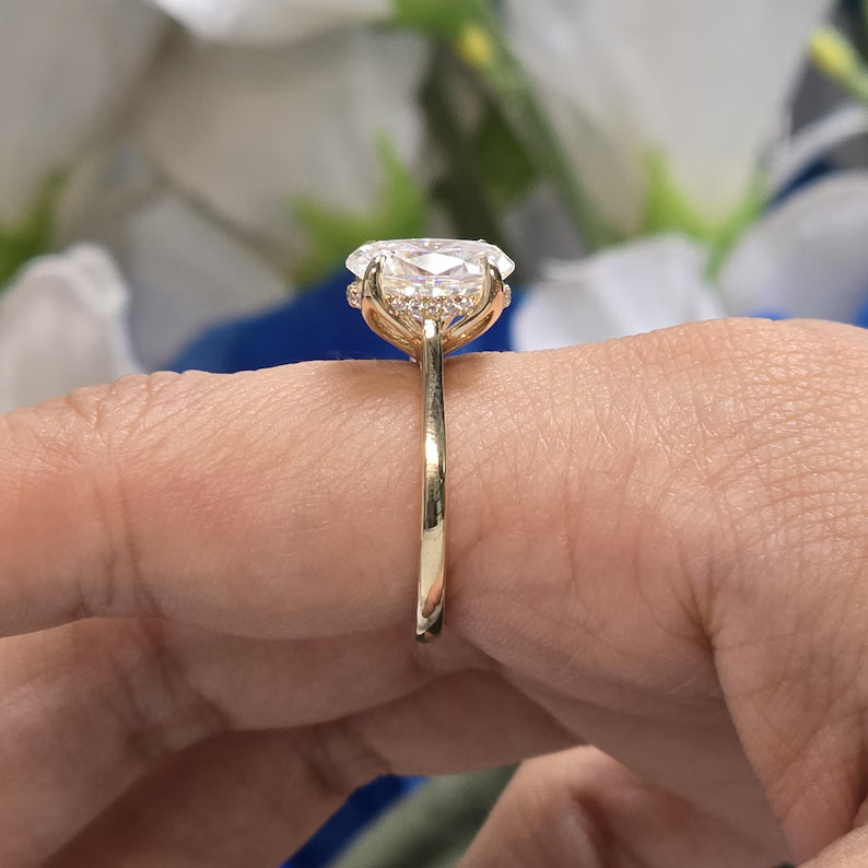 The Tulip Solitaire Oval Lab Diamond Ring